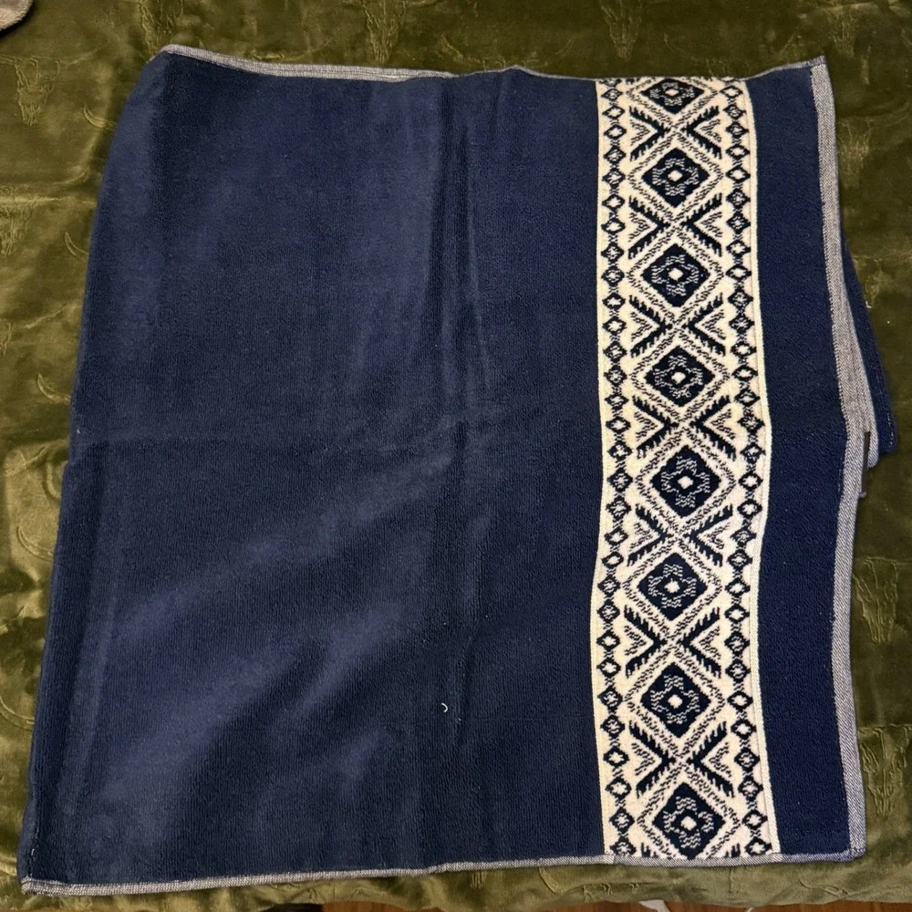 Wrangler Towel Set Unisex OS Paxton Blue NWT 3 Piece Cotton Southwestern Navy
